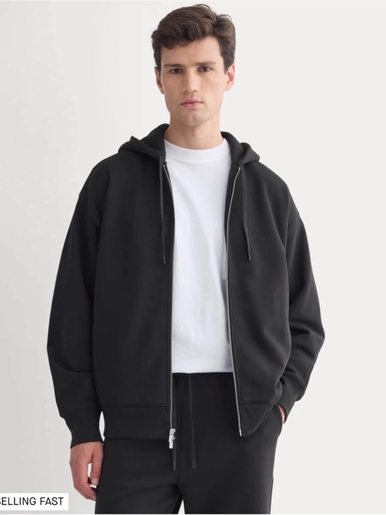 Everlane Other - New Everlane LUXE FLEECE FULL-ZIP HOODIE Black Size M